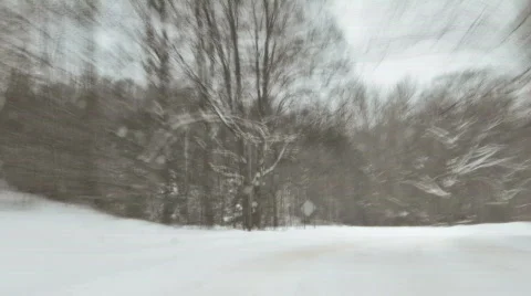 Winter Drive Timelapse 3hd Stock Footage 309571