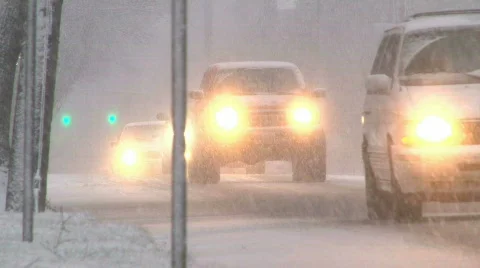 Winter Driving 2 of 3 Video stock 603714