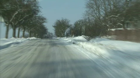 Winter driving Stock Footage 632162