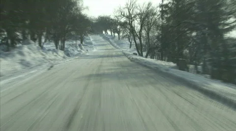 Winter driving Video stock 632217