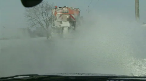 Winter driving Stock Footage 632452