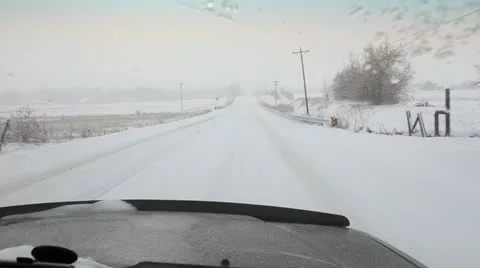 Winter Driving Video stock 20523539