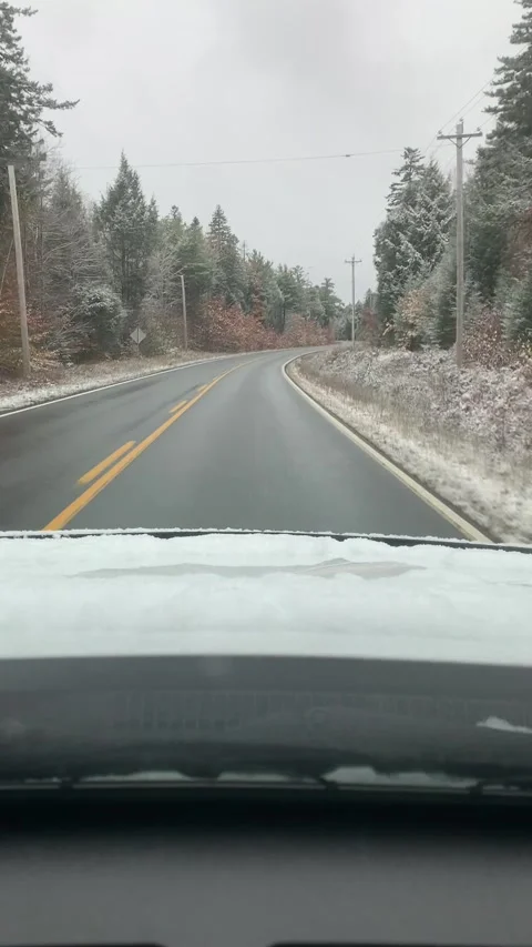 Winter driving Stock Footage 254787649