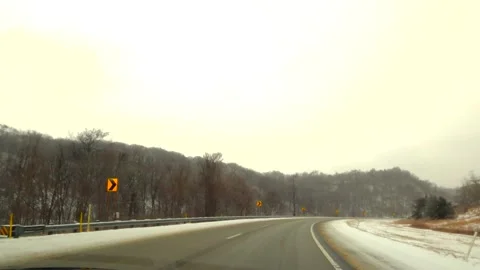Winter Driving Highway Stock Footage 170775187