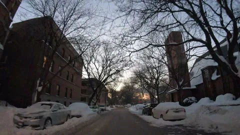 Winter Driving Hyperlapse Stock Footage 159812682