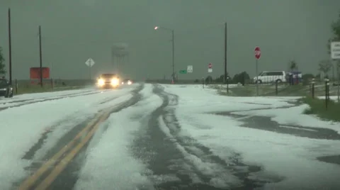 Winter Driving in July Stock Footage 54749492