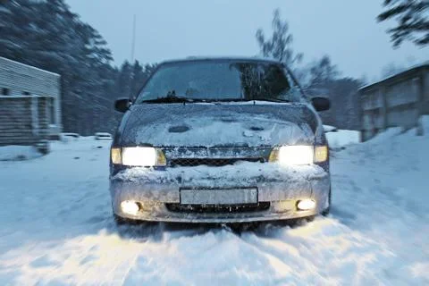 Winter Driving Stock Photos