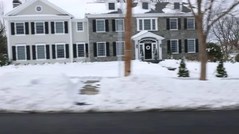 Winter Driving Plate: Stock Footage 148050373