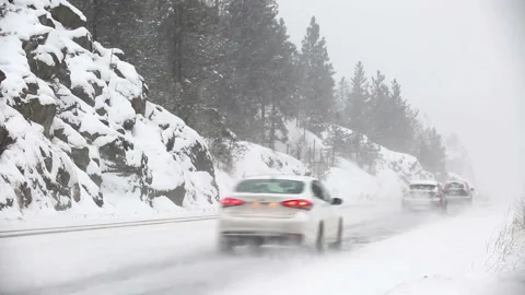 Winter Driving Snow Stock Footage 156575677
