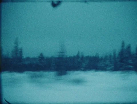 Winter Driving Super 8 2 Stock Footage 221439424