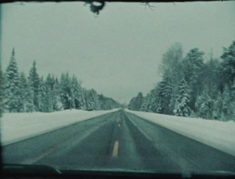 Winter Driving Super 8 5 Stock Footage 221439442