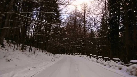 Winter Driving - Winter Road Video stock 83237935