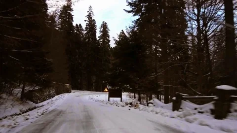 Winter Driving - Winter Road Stock Footage 83238104