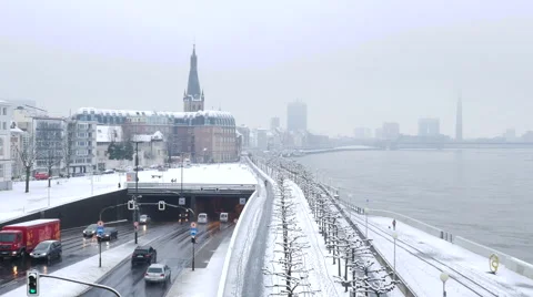 Winter in Duesseldorf 動画素材 62707704