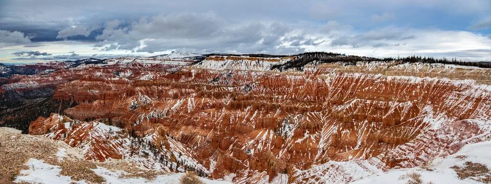Winter Dusting on Cedar Breaks, Cedar Breaks National Monument, Utah Foto stock