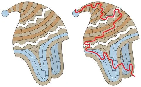 Winter earflap hat maze puzzle game for kids Stock Illustration