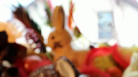 Winter easter rabbit Stock Footage 22418366