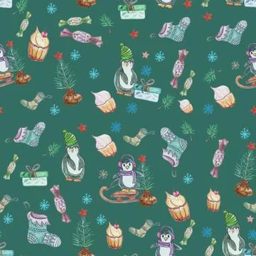 Winter element pattern 17 Stock Illustration