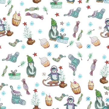 Winter element pattern 20psd Illustrazione stock