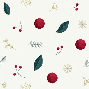 Winter elements seamless pattern background square template with minimalist.. Stock Illustration