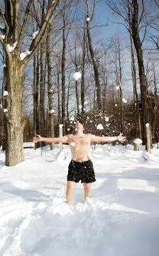 Winter  enjoyment Stock Photos