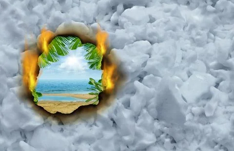 Winter escape Stock Illustration