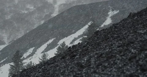 Winter on Etna. Sicily Stock Footage 150323685