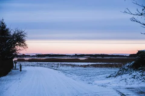 Winter Evening Landscape Foto stock