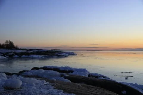 Winter evening. Foto stock