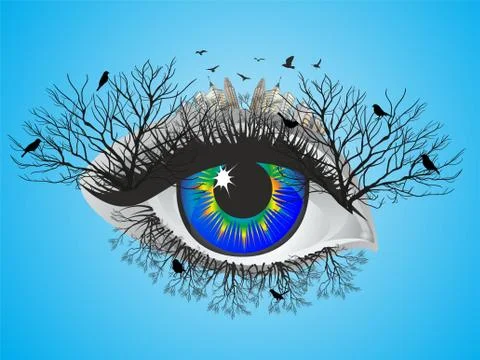 Winter eye Stock Illustration