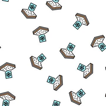 Winter fabrics properties vector seamless pattern Stock Illustration