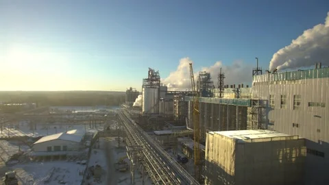 Winter factory pan 動画素材 133784295