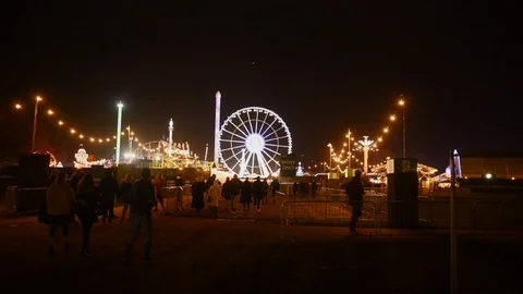 Winter fair hyde park Stock Footage 101740115