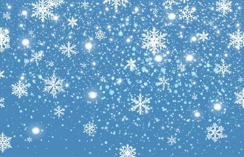 Winter falling snow background. Design element5 Stock Illustration