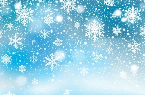 Winter falling snow background Stock Illustration