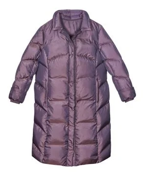 Winter feather coat on a white background Stock Photos