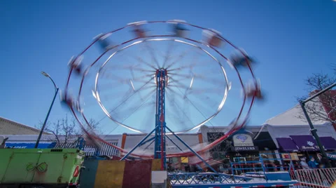 Winter Ferris Wheel Timelapse Stock Footage 35254106