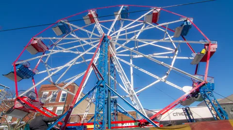 Winter Ferris Wheel Timelapse Stock Footage 35288979