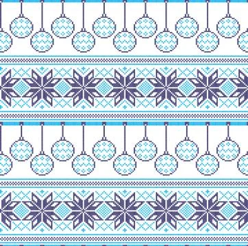 Winter festive Christmas knitted pattern woolen knitted Stock Illustration