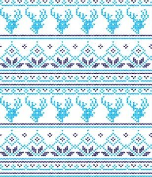 Winter festive Christmas knitted pattern woolen knitted Illustrazione stock