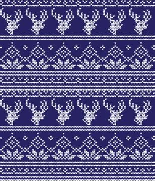 Winter festive Christmas knitted pattern woolen knitted Illustrazione stock