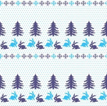 Winter festive Christmas knitted pattern woolen knitted Stock Illustration