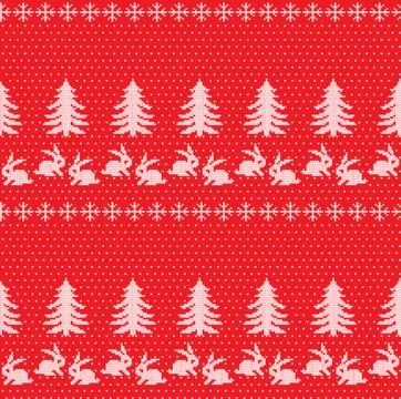 Winter festive Christmas knitted pattern woolen knitted Illustrazione stock
