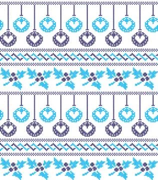 Winter festive Christmas knitted pattern woolen knitted Illustrazione stock