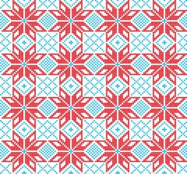 Winter festive Christmas knitted pattern woolen knitted Stock Illustration