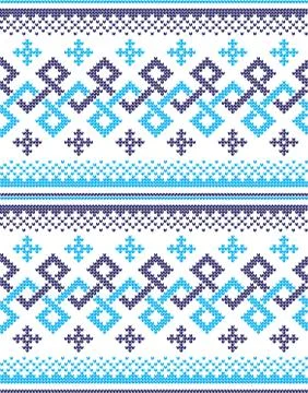 Winter festive Christmas knitted pattern woolen knitted Stock Illustration