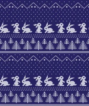 Winter festive Christmas knitted pattern woolen knitted Illustrazione stock