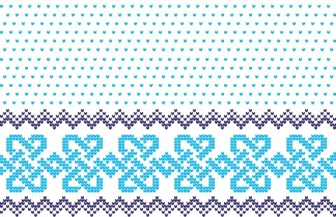 Winter festive Christmas knitted pattern woolen knitted Stock Illustration