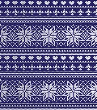 Winter festive Christmas knitted pattern woolen knitted Stock Illustration