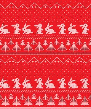 Winter festive Christmas knitted pattern woolen knitted Illustrazione stock